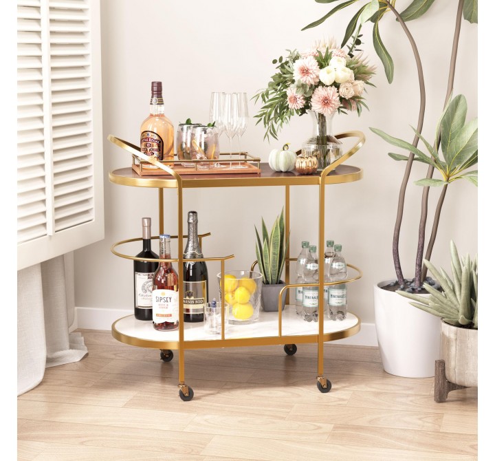 Zuo Modern Antalya Bar Cart Multicolor - Lifestyle