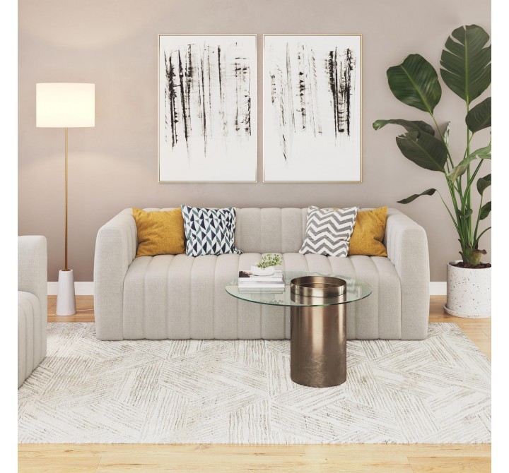 Zuo Modern Puerto Plata Sofa Dason in Snow - Lifestyle 1