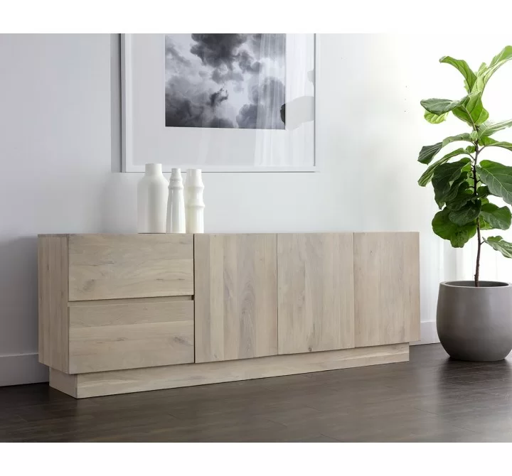 Sunpan Althea Sideboard in Light Oak - Lifestyle