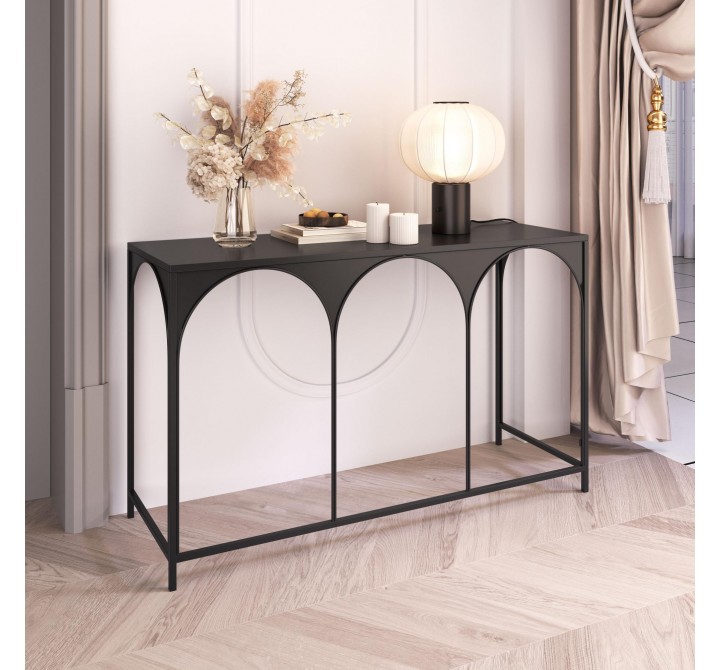 Zuo Modern Loriet Console Table in Black - Lifestyle