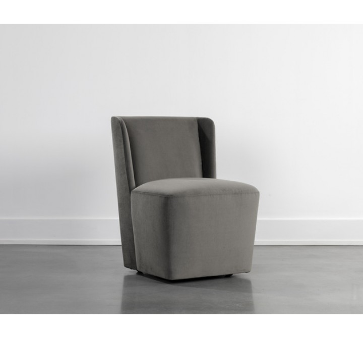 Sunpan Aamita Wheeled Dining Chair - Piccolo Pebble - Lifestyle