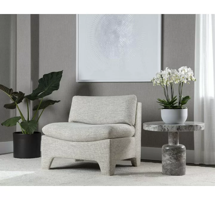 Sunpan Dallin Lounge Chair In Boho Oatmeal - Lifestyle