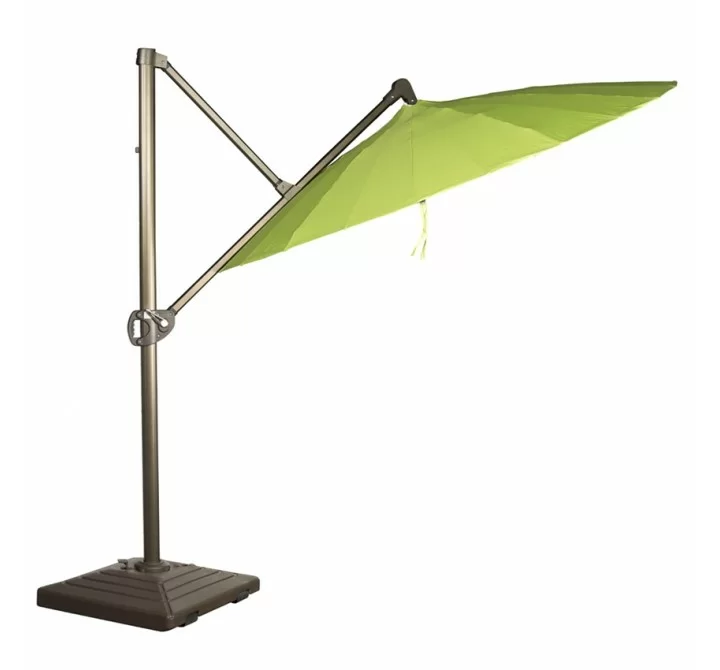 Woodard Cantilever 10' Square Umbrella with 22" Tile Bases