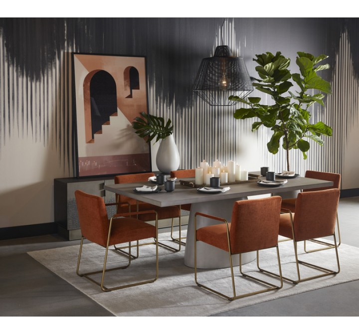 Sunpan Balford Dining Armchair Rust Set