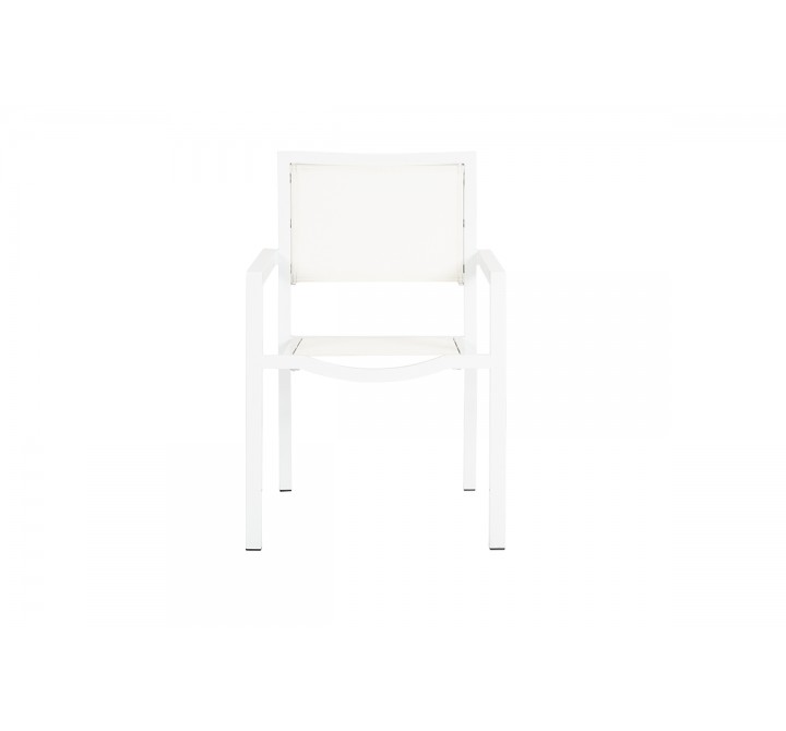 Sunset West Naples Stackable Sling Dining Chair - Front Angle