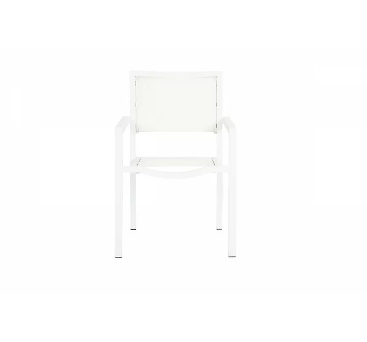Sunset West Naples Stackable Sling Dining Chair - Front Angle