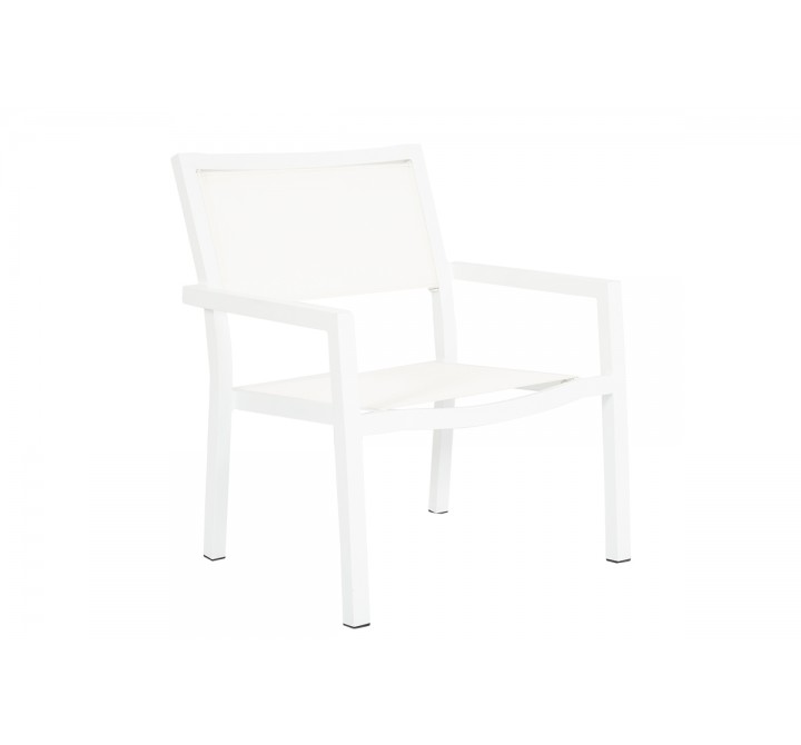 Sunset West Naples Stackable Sling Club Chair - Angled