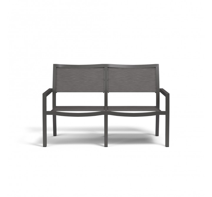 Sunset West Naples Sling Loveseat - Black - Front Angle