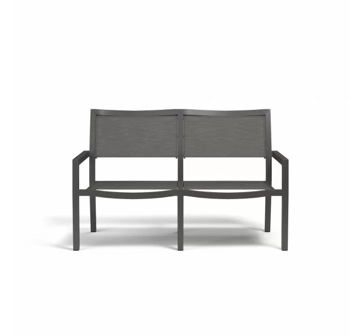 Sunset West Naples Sling Loveseat - Black - Front Angle