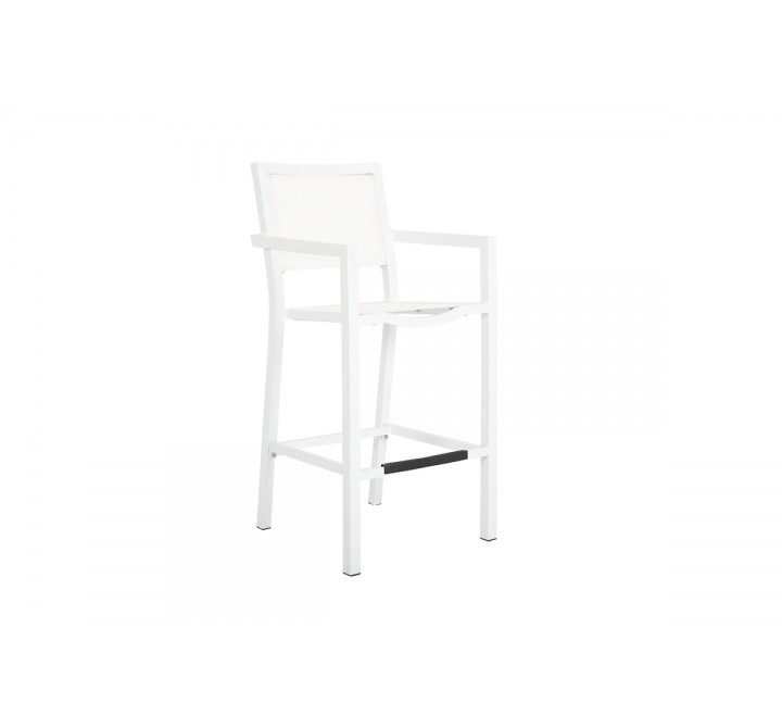 Sunset West Naples Sling Barstool - White - Angled
