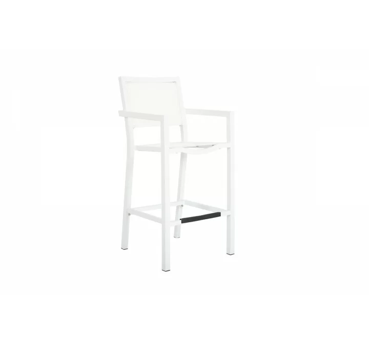 Sunset West Naples Sling Barstool - White - Angled