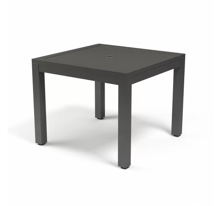 Sunset West Naples Square 36" Dining Table - Black - Top Angled
