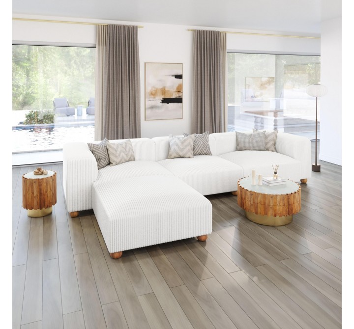 Zuo Modern Tayte Sofa in White - Lifestyle 2