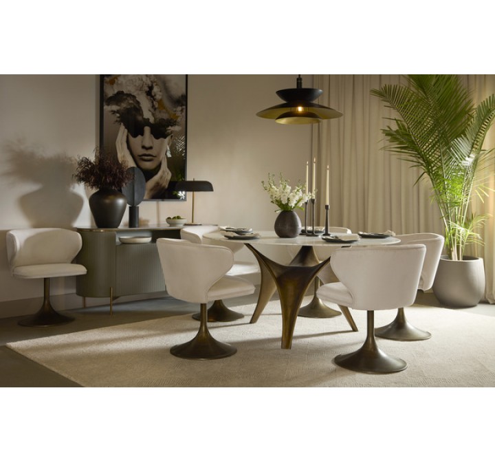 Sunpan Bijon Dining Table - 59" - Lifestyle
