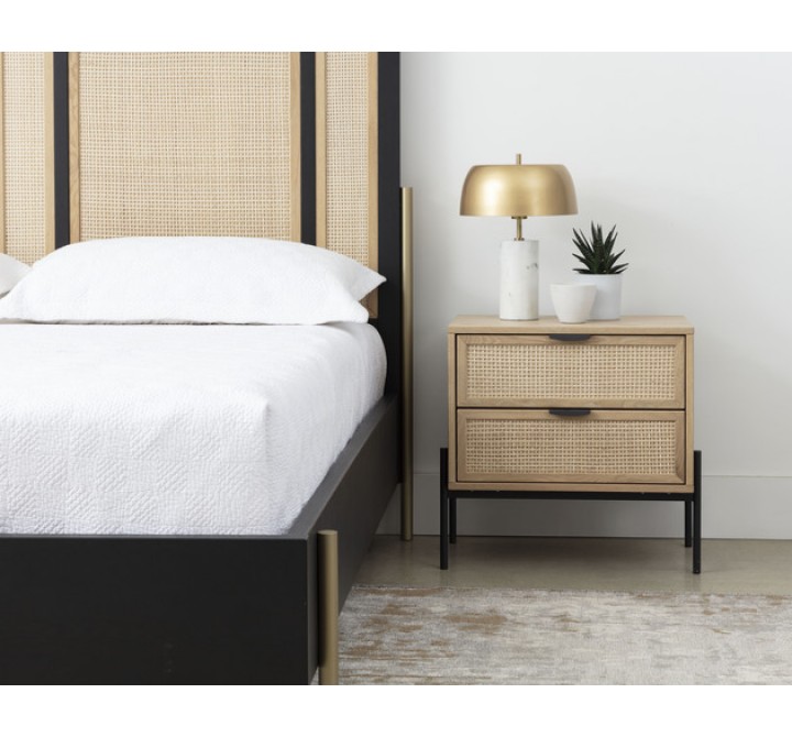 Sunpan Avida Bed King Gold Black / Natural - Lifestyle