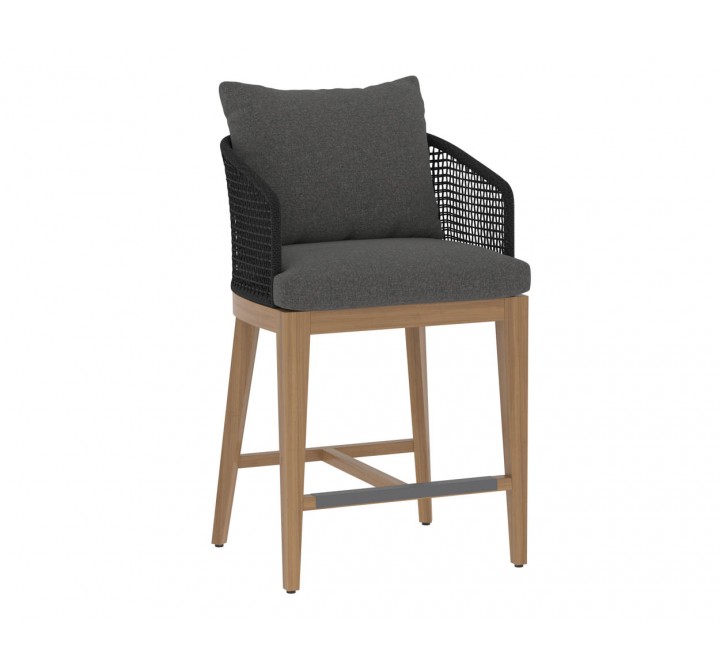 Sunpan Capri Counter Stool In Natural And Gracebay Grey - Angled
