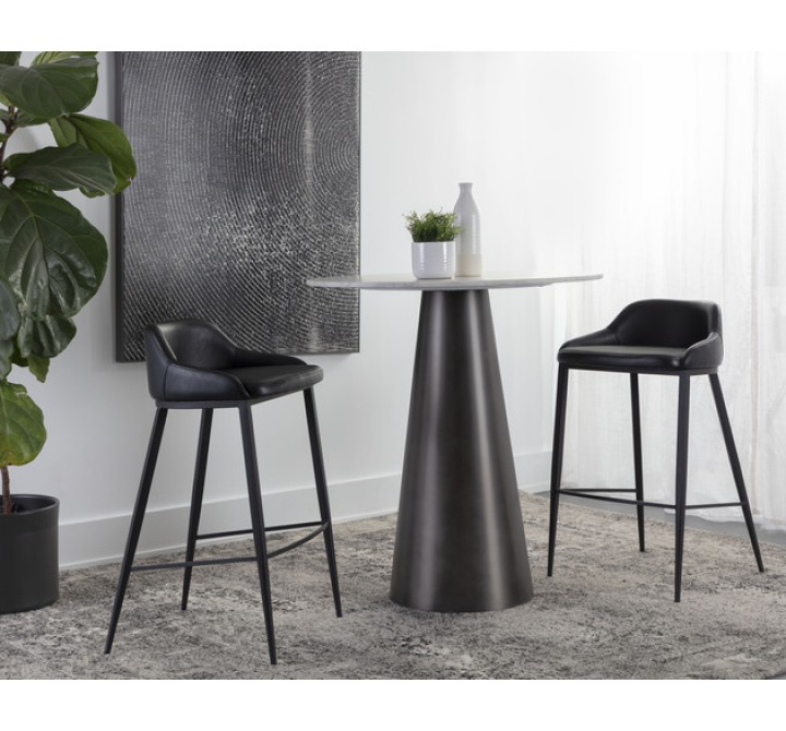Sunpan Astra Bar Stool - Black - Lifestyle