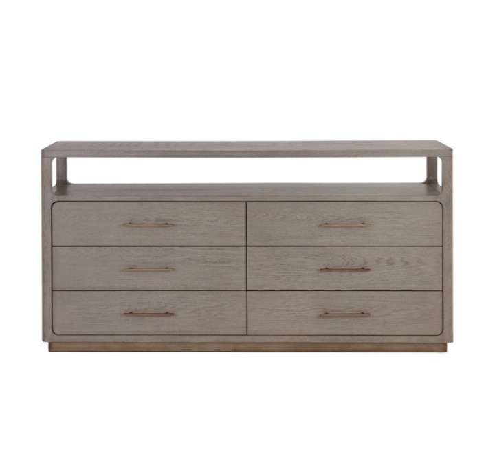 Sunpan Danette Dresser, Grey - Front Angle