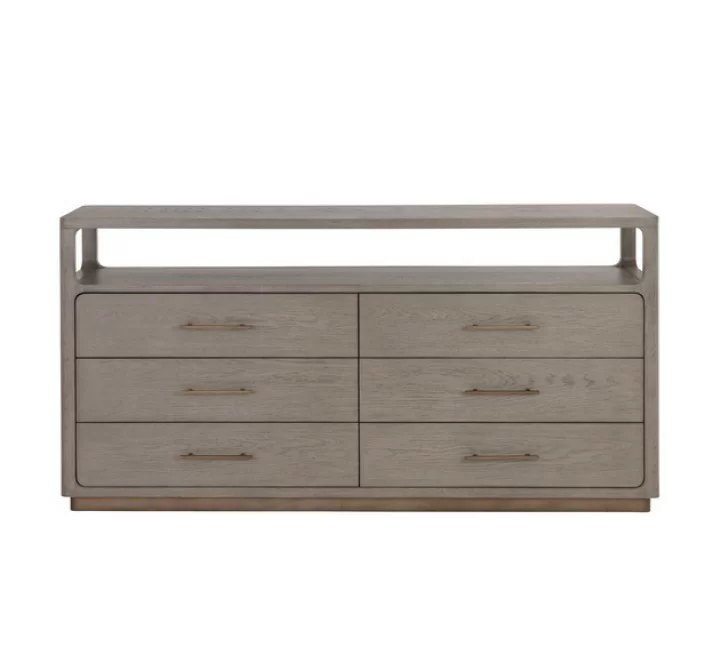 Sunpan Danette Dresser, Grey - Front Angle