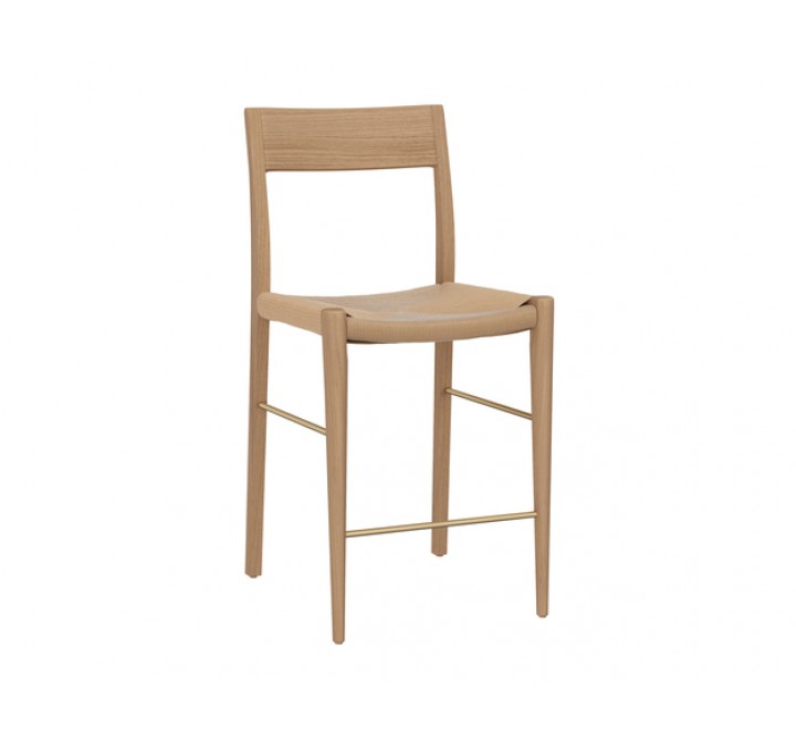Sunpan Bondi Counter Stool in Light Oak Front