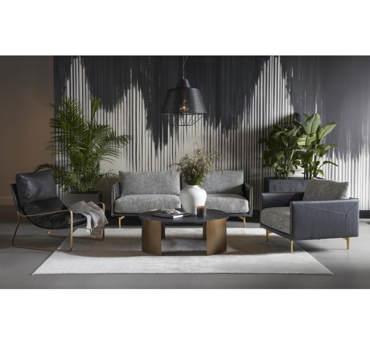 Sunpan Aashi Sofa - Nash Zebra / Coal Black - Lifestyle
