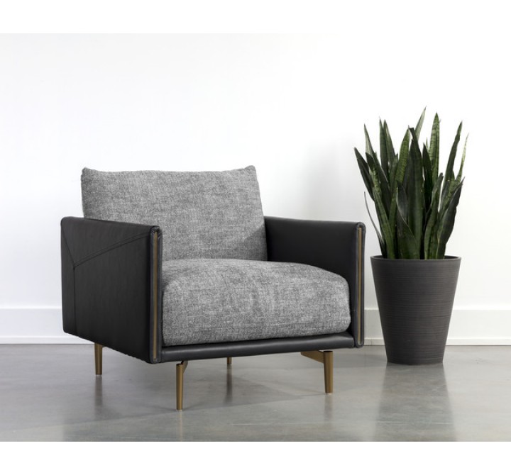 Sunpan Aashi Armchair - Nash Zebra / Coal Black - Lifestyle