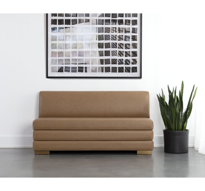 Sunpan Radcliff Banquette - Milliken Cognac