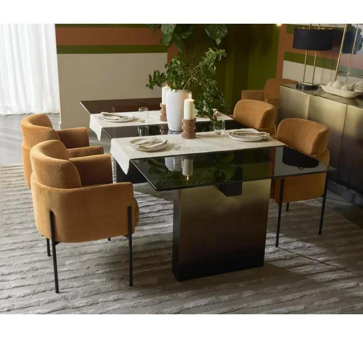 Sunpan Calvosa Dining Table Base - Lifestyle