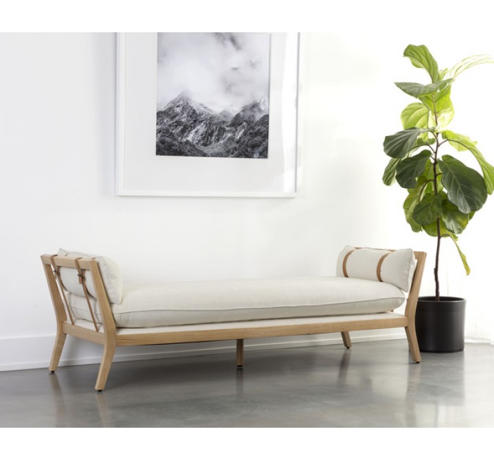 Sunpan Adelaide Daybed - Heather Ivory Tweed - Lifestyle
