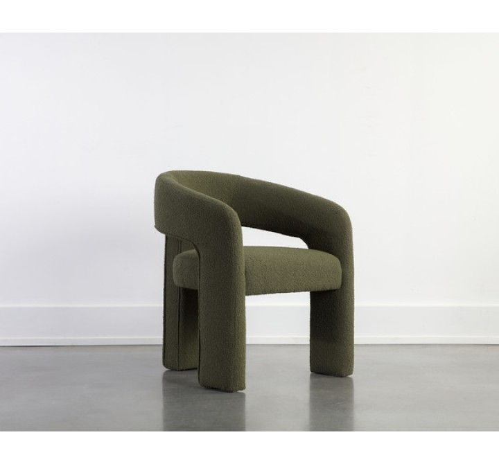 Sunpan Isidore Dining Chair Olive Side