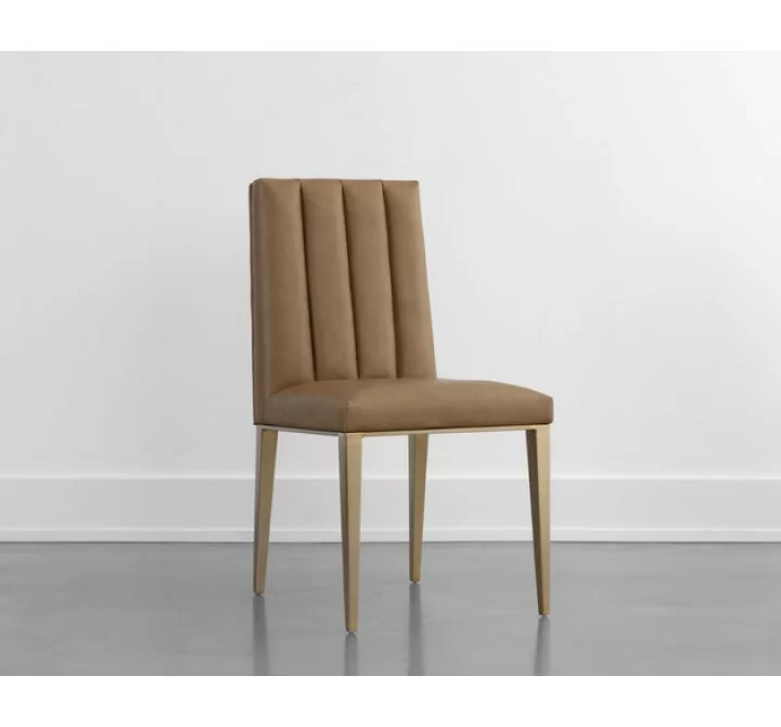 Sunpan Wilbur Dining Chair - Milliken Cognac 