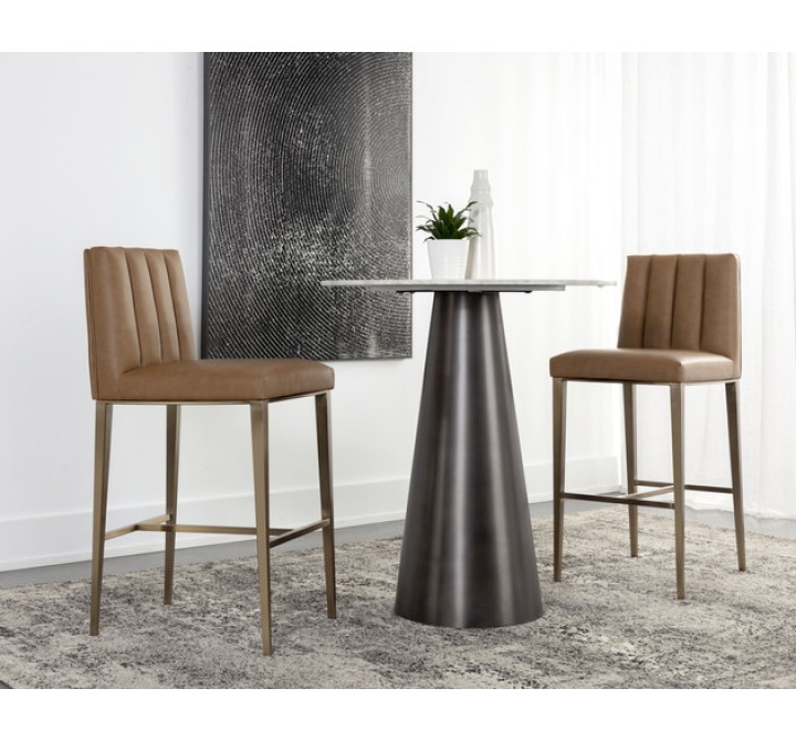 Sunpan Wilbur Barstool - Milliken Cognac Set