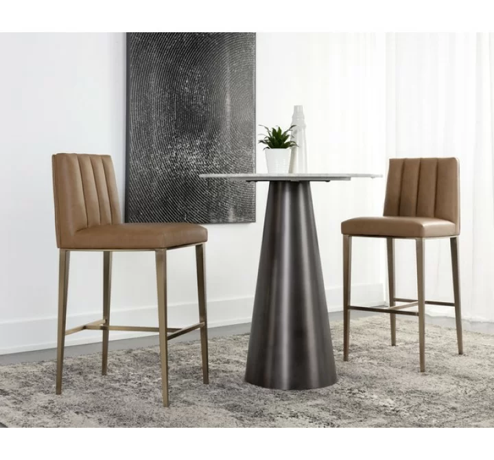 Sunpan Wilbur Barstool - Milliken Cognac Set