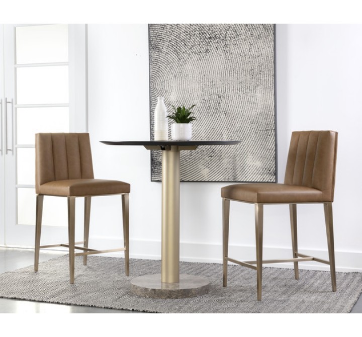 Sunpan Wilbur Counter stool - Milliken Cognac Set