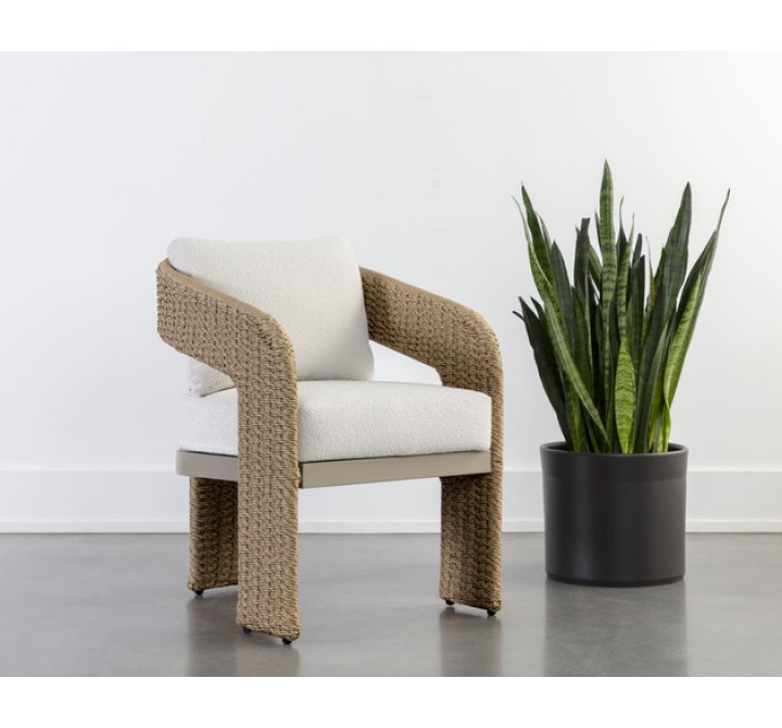 unpan Pylos Dining Armchair - louis cream Natural