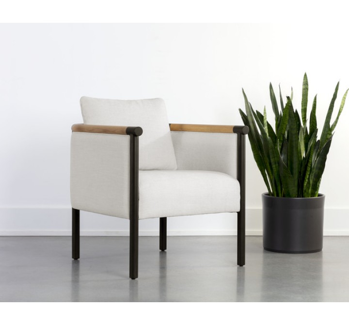 Sunpan Wilder Lounge Chair - Heather Ivory Tweed 1
