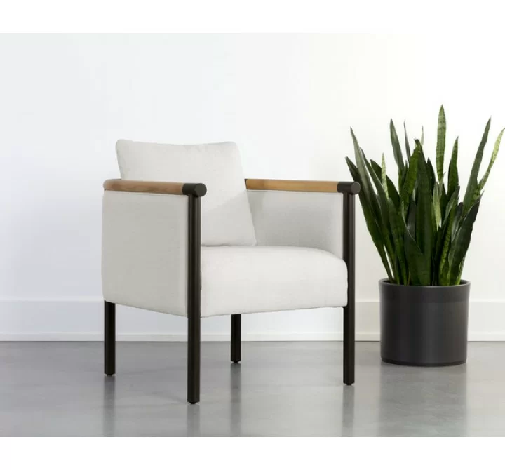 Sunpan Wilder Lounge Chair - Heather Ivory Tweed 1