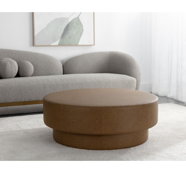Sunpan Arlo Ottoman - Milliken Cognac - Lifestyle