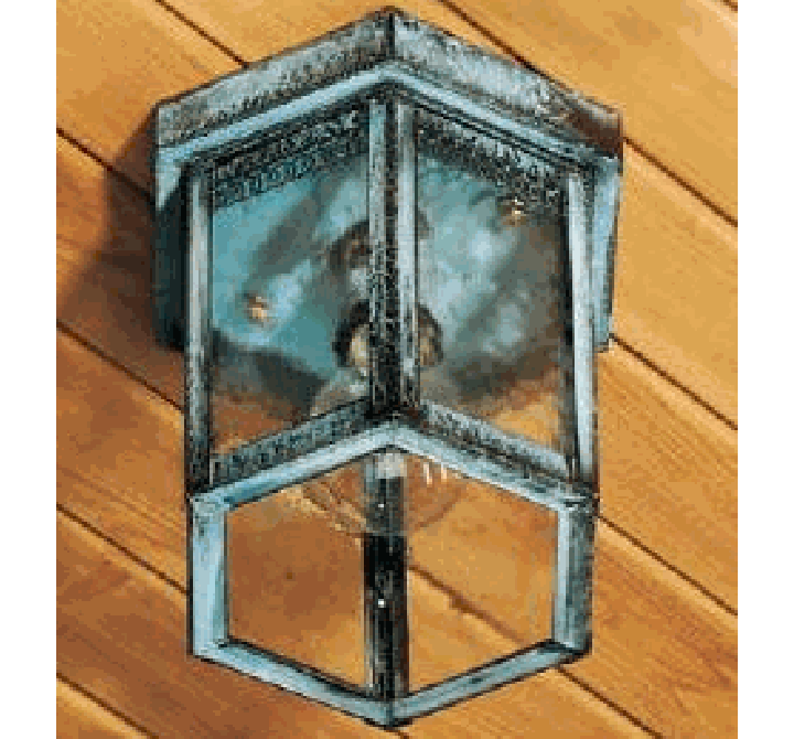 Small Outdoor Six-Sided Flush Mount Fixture