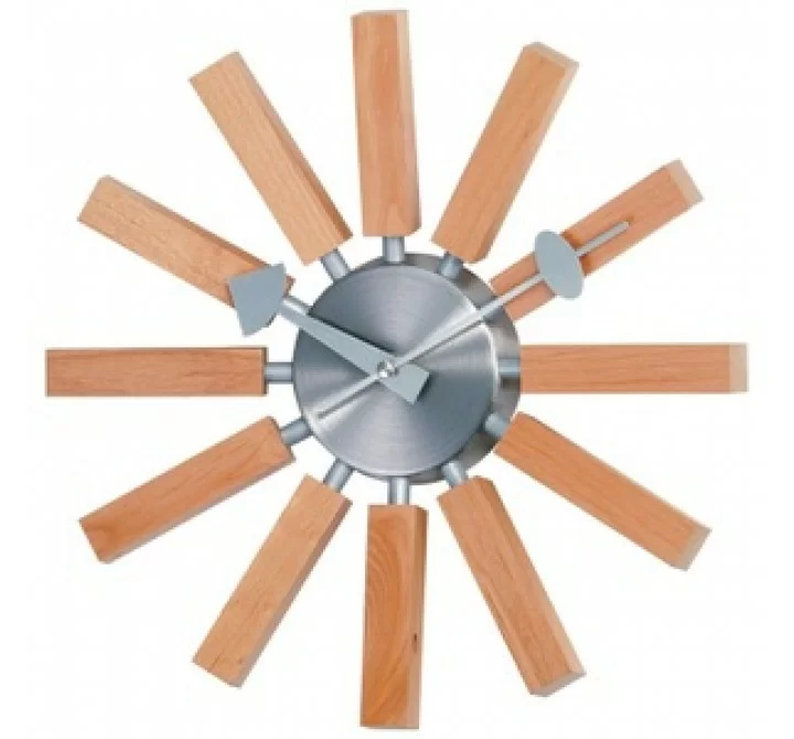Stilnovo George Nelson Wood Spokes Clock