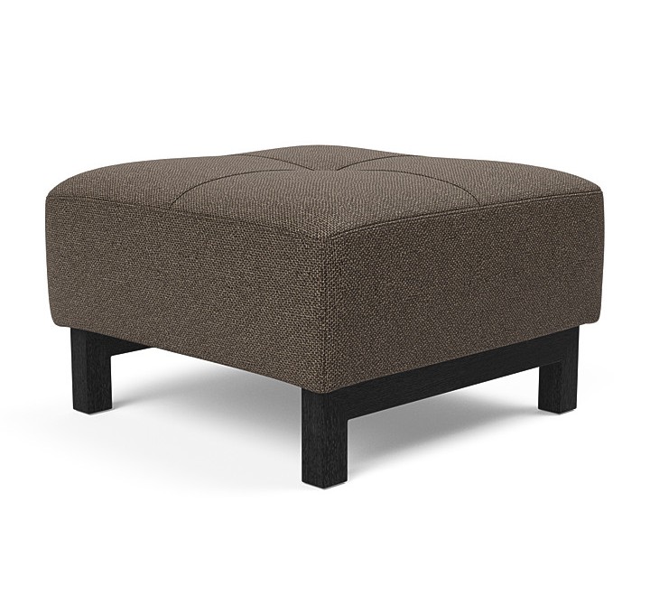 Innovation Living Grand D.E.L. Ottoman in Black Wood Legs and Kenya Taupe Fabric - Angled
