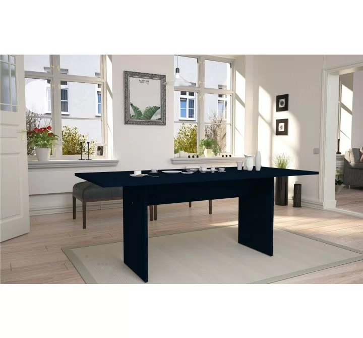 Manhattan Comfort Nomad 67.91 Modern Dining Table in Tatiana Midnight Blue