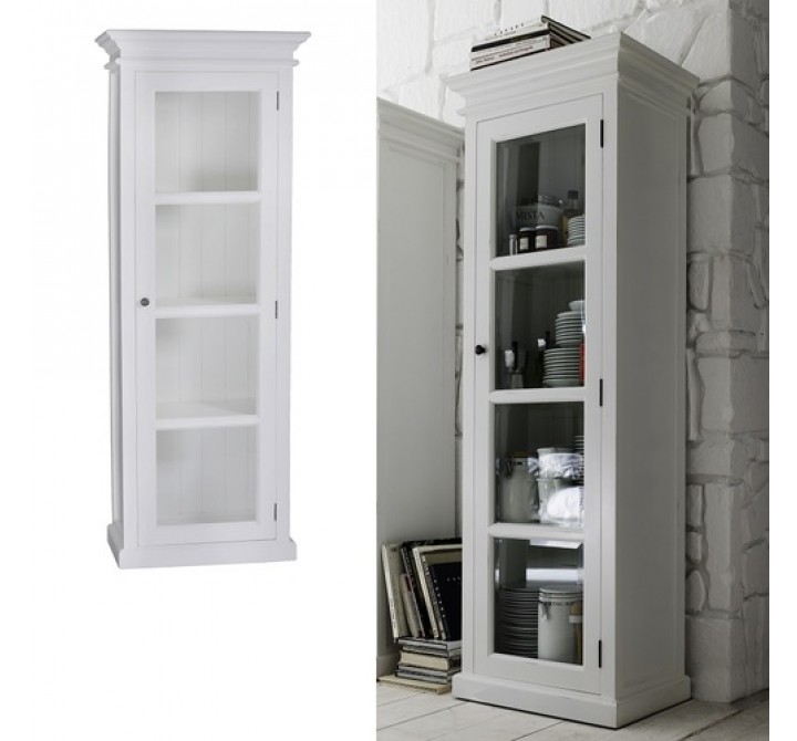 Nova Solo HALIFAX Single Glass Door Armoire or Vitrine with 4 Shelves