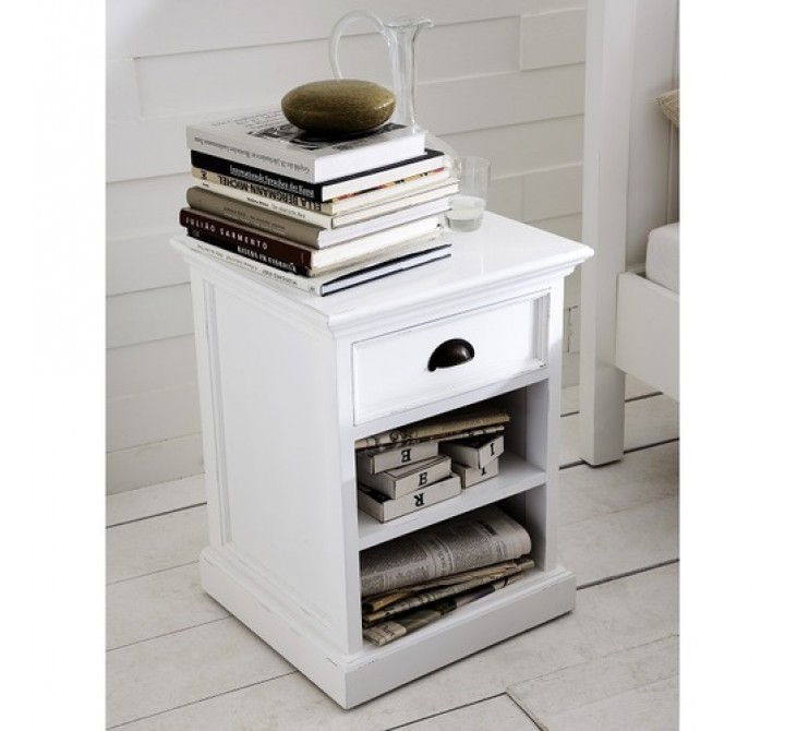 Nova Solo HALIFAX Bedside Table w/ 1 drawer & 2 shelves