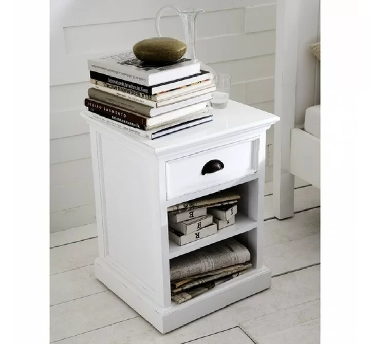 Nova Solo HALIFAX Bedside Table w/ 1 drawer & 2 shelves