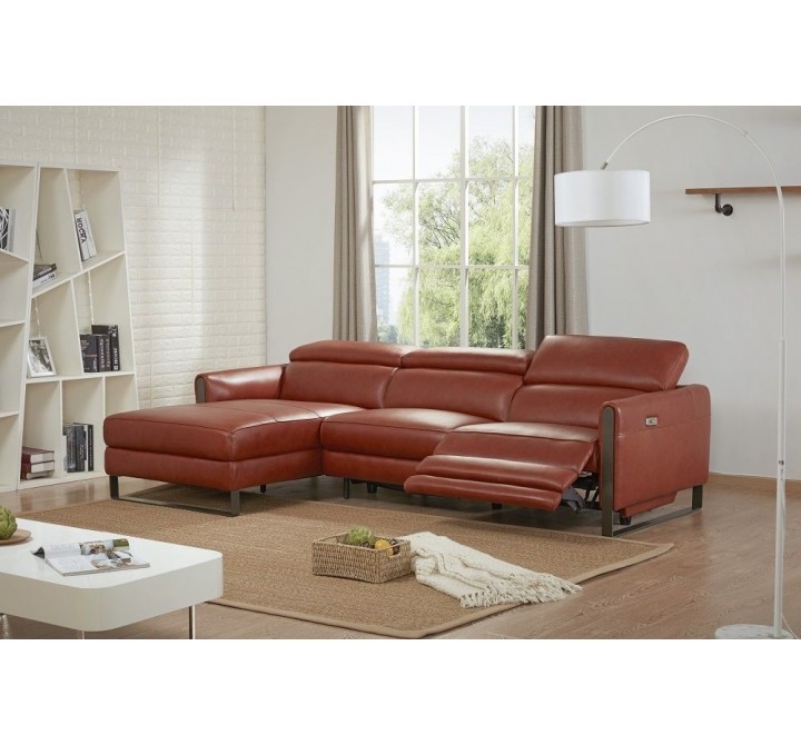 J&M Furniture Nina Premium Leather Sectional LHF
