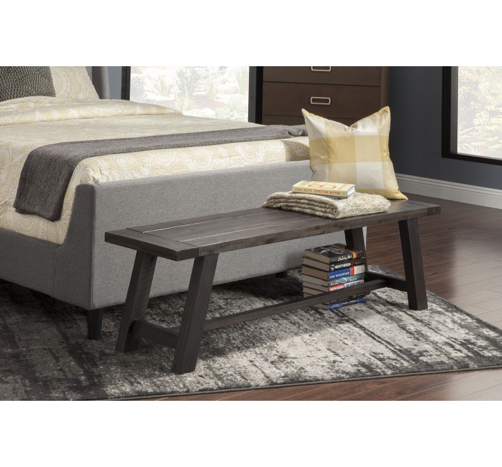 Alpine Furniture Newberry Bench, Salvaged Grey - Lifestyle