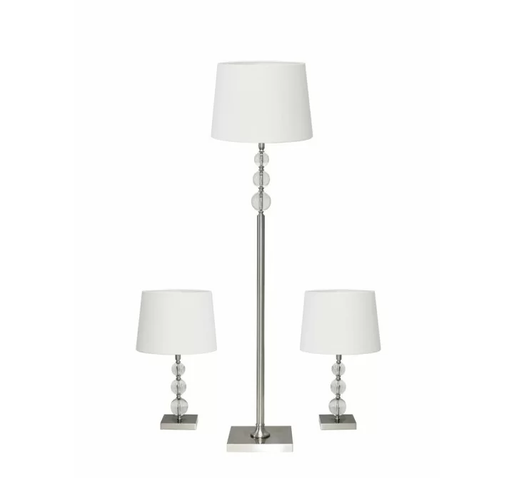Adesso Olivia 3 Piece Floor and Table Lamp Set