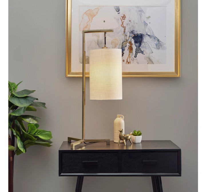 Adesso Reggie Table Lamp Antique Brass