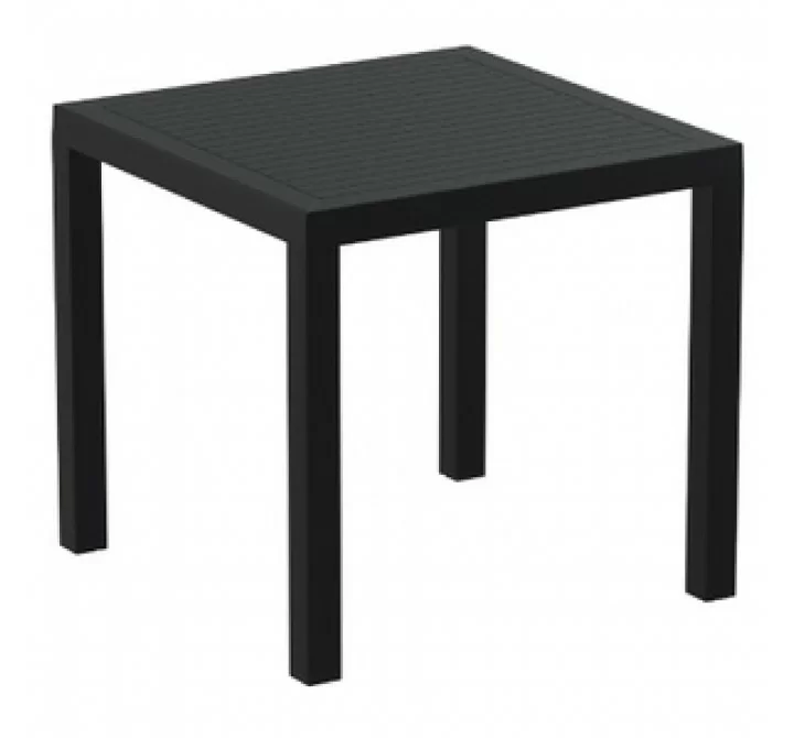 Ares Resin Square Dining Table Black 31 inch